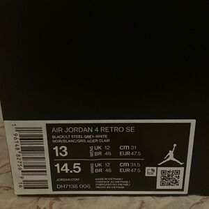 Jordan 4 Black Canvas